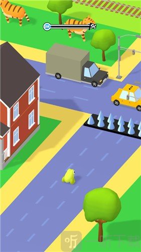 青蛙过马路
