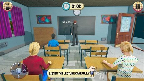 虚拟高中学校女孩游戏学校模拟器