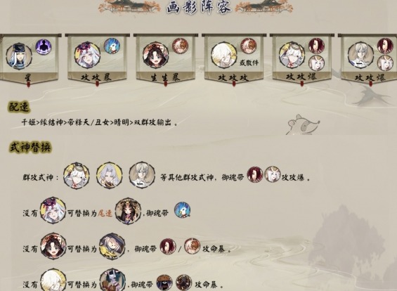 阴阳师sp花鸟卷活动阵容 妙笔绘世第一天阵容组合推荐