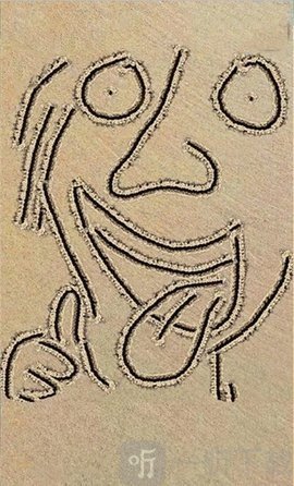 沙滩涂鸦画