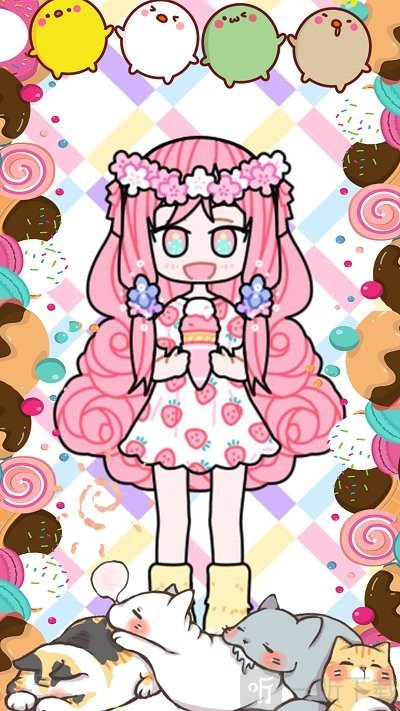 托卡粉彩少女换装