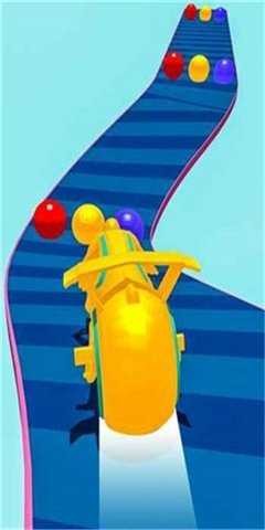 彩色自行车抢道