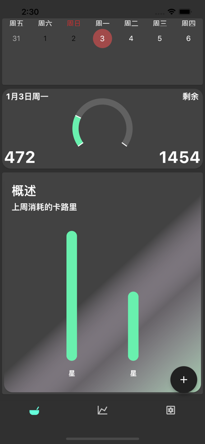 卡路里计数日记