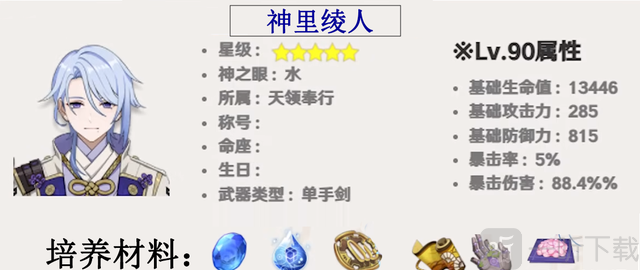 原神神里绫人定位主C还是副C