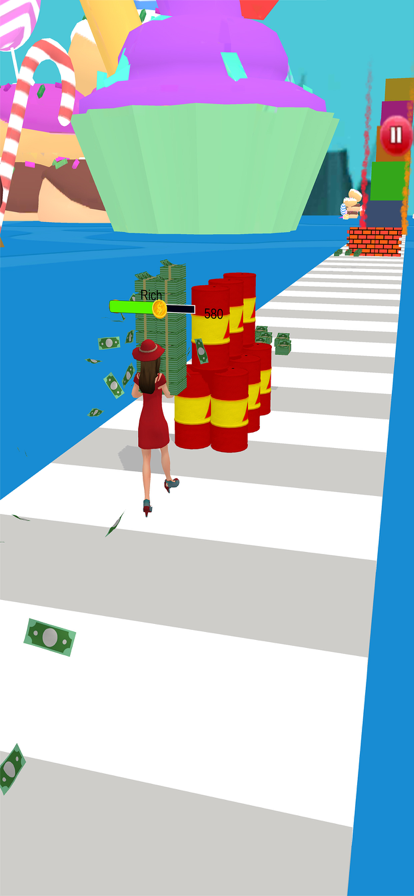 金钱女孩运行3D