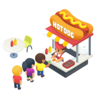 快餐店制作漢堡