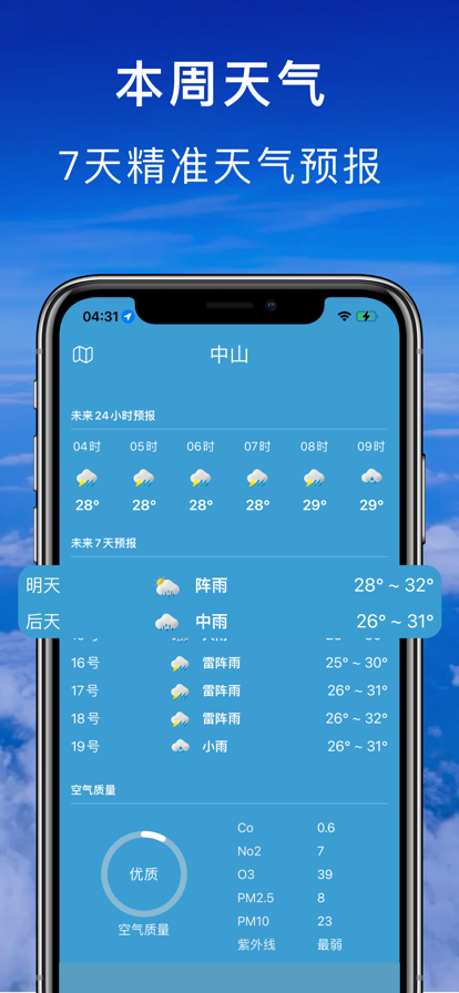七彩天氣日歷