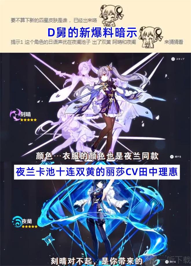 原神2.8版本上半个up池复刻可莉 丽莎皮肤曝光
