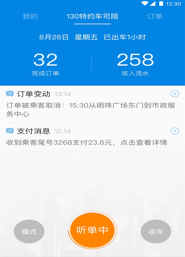 130特约车司陪