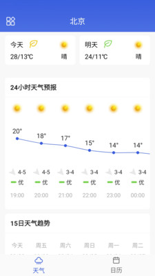 湛藍天氣日歷