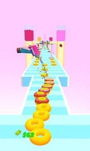 甜甜圈堆栈跑酷竞赛3D