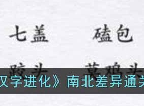 汉字进化南北差异过关技巧 汉字进化南北差异通关攻略