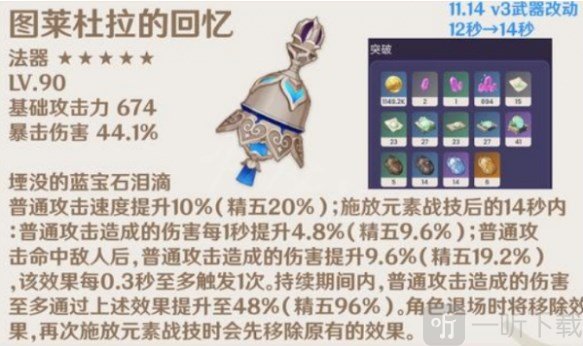 原神圖萊杜拉的回憶適合哪個角色 圖萊杜拉的回憶適合角色推薦