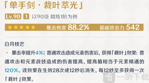 原神裁叶萃光需要哪些突破材料 3.4裁叶萃光升级突破所需材料介绍