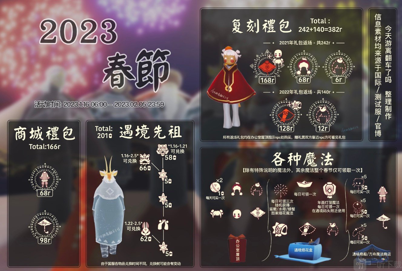 光遇2023春节活动有哪些 春节活动时间以及兑换图分享