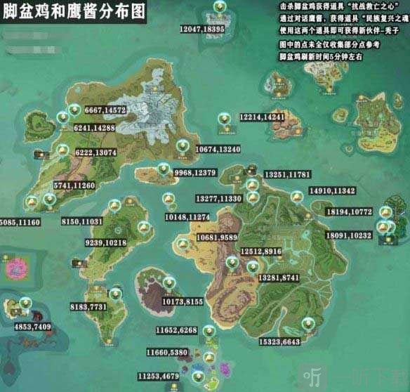 创造与魔法脚盆鸡位置分享 创造与魔法脚盆鸡刷新时间