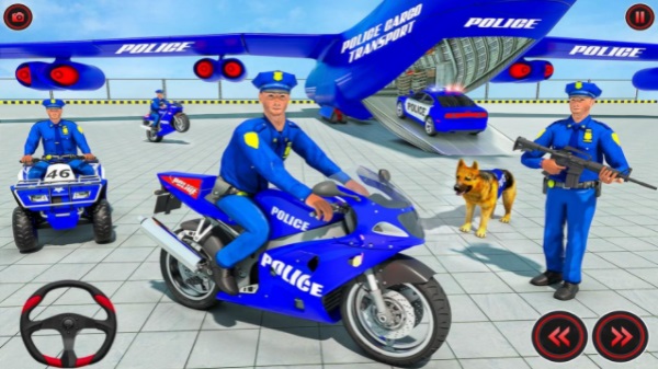 警察货物运输卡车