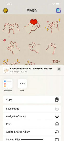 手势变化贴纸