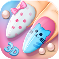 女孩游戏美甲彩绘