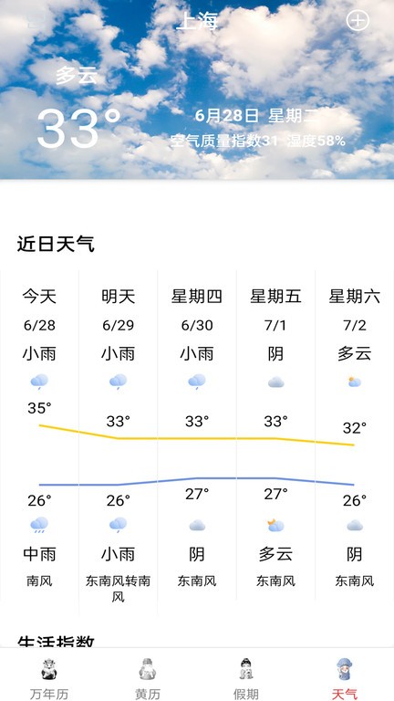 精準白雲天氣預報