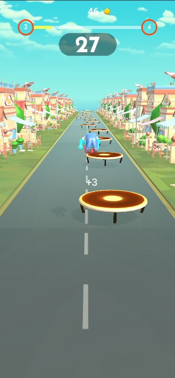 蹦床跳跃跑