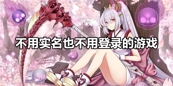 不用实名也不用登录的游戏