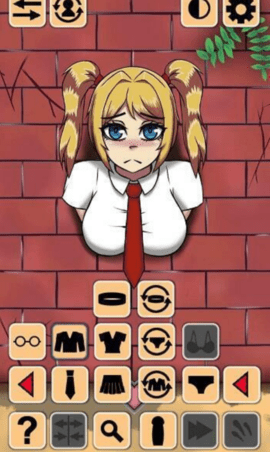 卡在墙上的少女