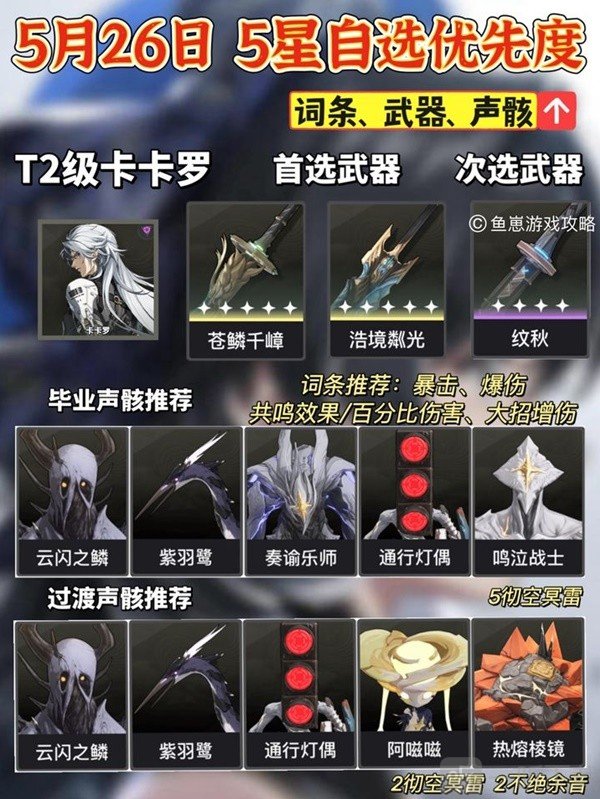 鳴潮5星自選推薦及養成建議 鳴潮5星角色選擇介紹