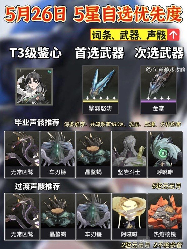 鳴潮5星自選推薦及養成建議 鳴潮5星角色選擇介紹