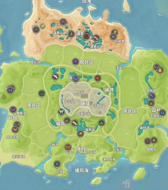 心動小鎮全昆蟲分布介紹 心動小鎮全昆蟲分布圖