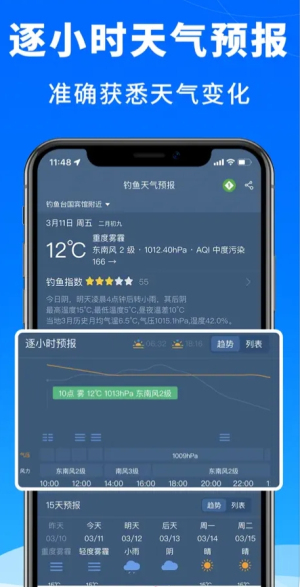 钓鱼天气预报app