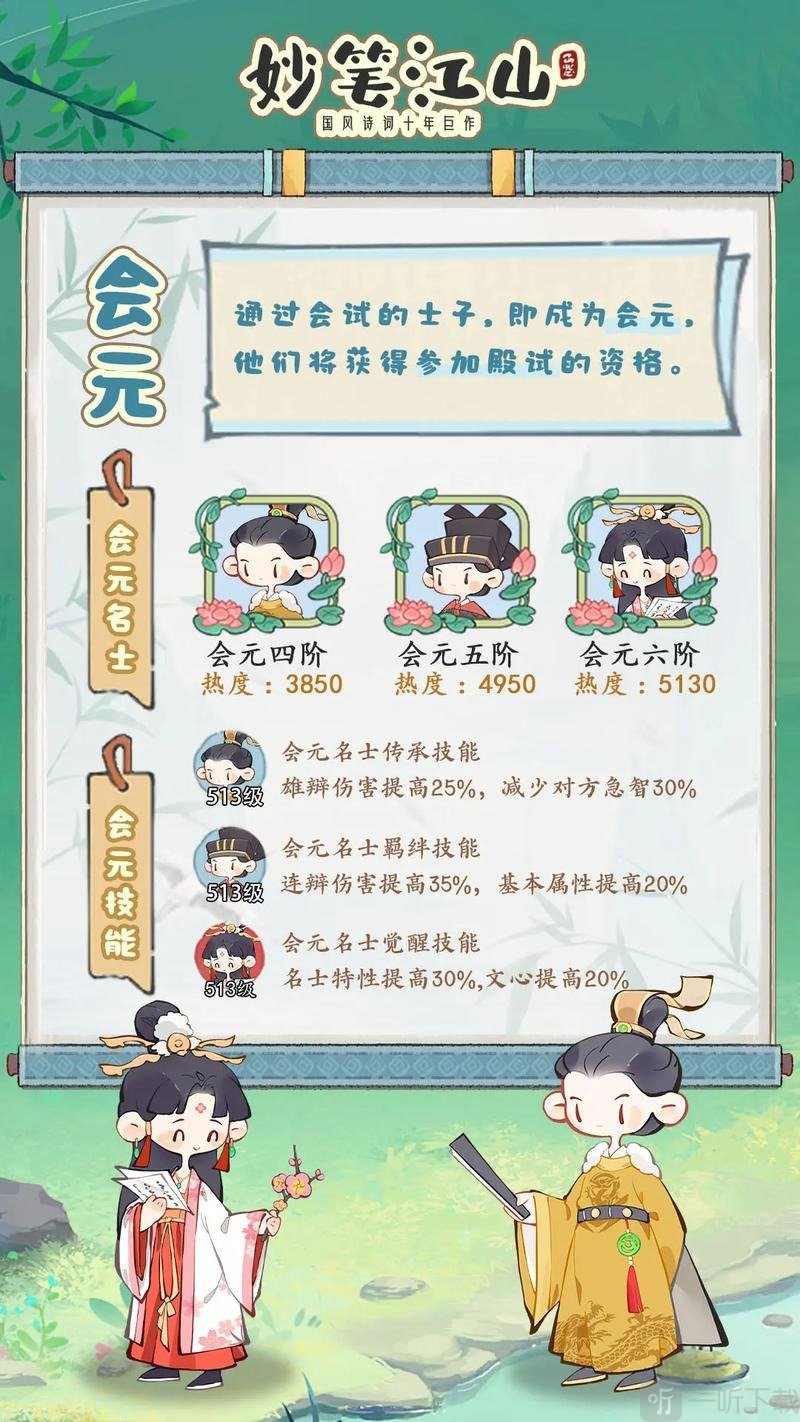 妙笔江山名士选谁 妙笔江山名士搭配 妙笔江山名士阵容