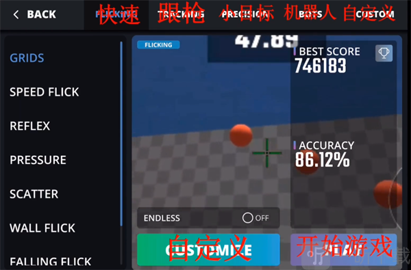 Aim Champ开始训练界面