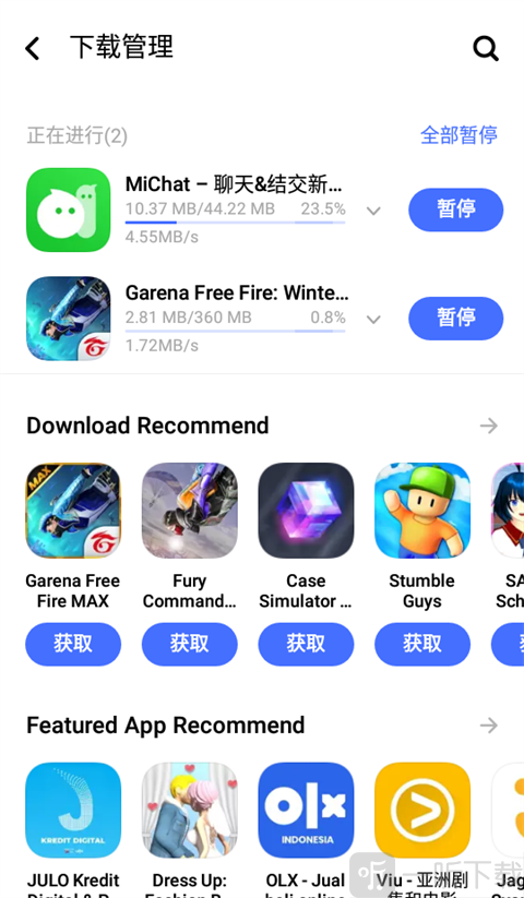 查看下载管理