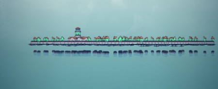 townscaper浮空島閉合網絡