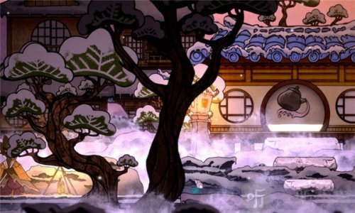 波与月夜之青莲