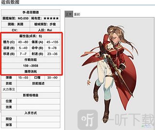 少女前线枪娘属性成长对比与数据分析图