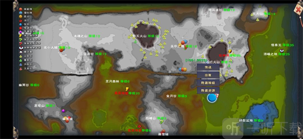 遇见手游地图显示等级与资源分布功能界面