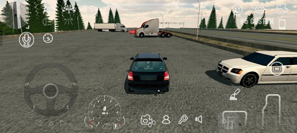 手动挡停车场联机成功画面 多人在线驾驶效果展示