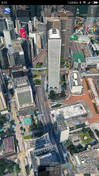 谷歌地球拖动街景小人进入街景模式操作示意图