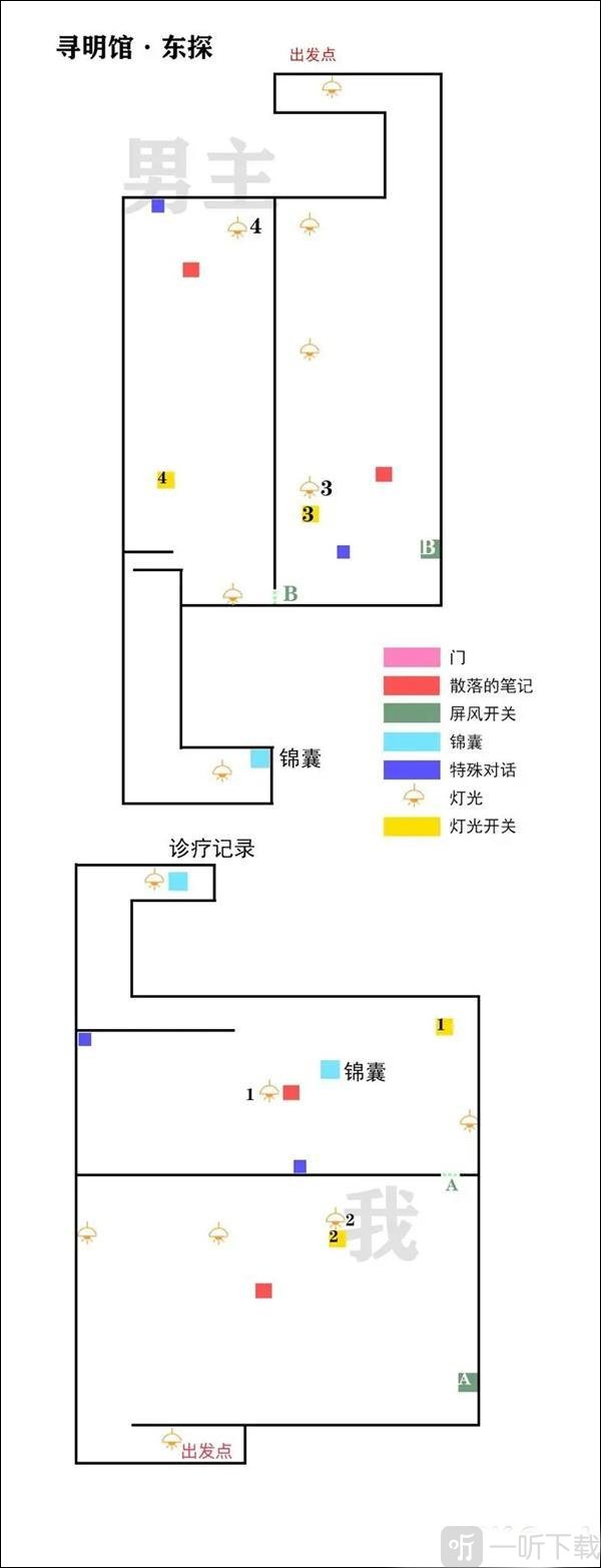 寻明馆东探关卡详细解法图