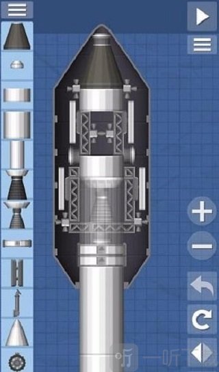 航天模拟器中型火箭设计 分离燃料箱与卫星入轨效果图