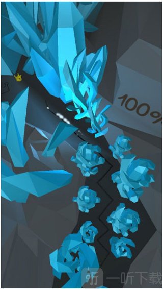 跳舞的线第九关通关画面_100完成标志