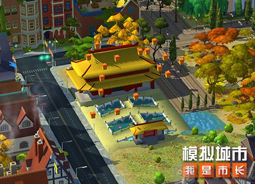 模拟城市迎祥宝殿夜景