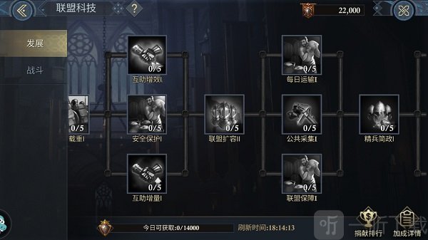 联盟科技研究与捐献界面