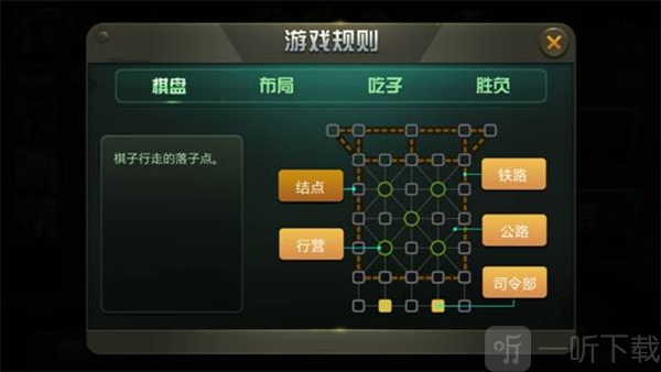 天天军棋棋盘结构示意图