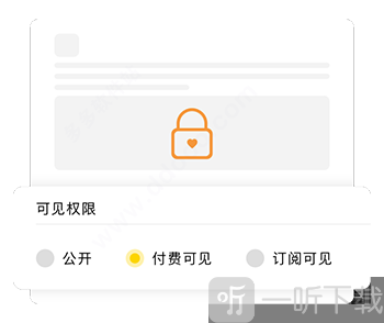 冲呀发布内容与权限设置界面