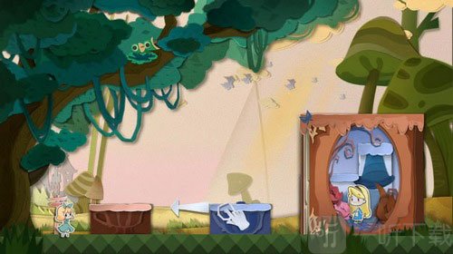 纸片少女1-1关蓝色方块操作