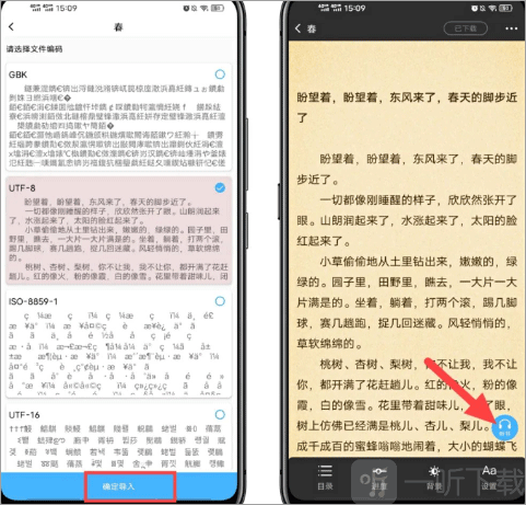 听书神器本地小说导入设置界面