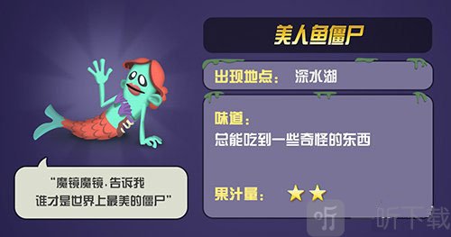 僵尸榨汁机美人鱼僵尸图鉴